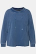 Sweatshirt, siernaden, open afgewerkte zoom, ronde hals, lange mouwen