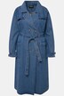 Tie Waist Denim Trench Coat