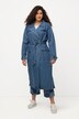 Tie Waist Denim Trench Coat