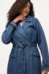 Tie Waist Denim Trench Coat