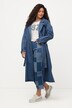 Tie Waist Denim Trench Coat