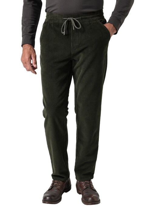 Manšestrové kalhoty, Modern střih, elastický pas, do 7XL