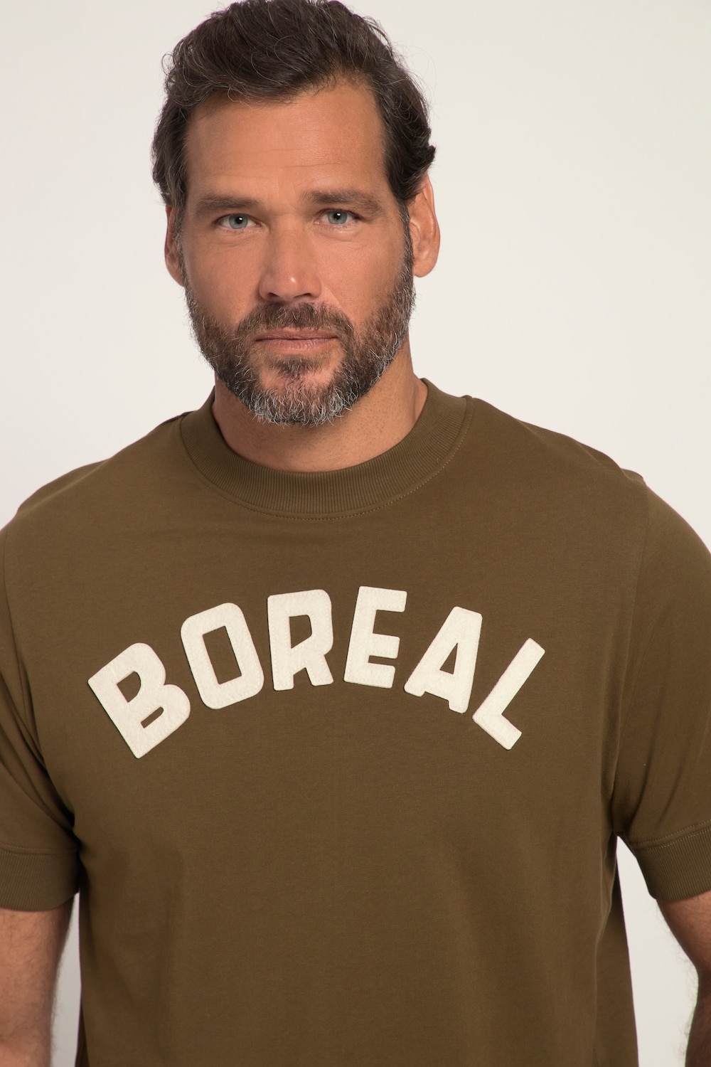 Stora storlekar T-shirt med kort ärm, Her, brun, storlek: XXL, Bomull, JP1880