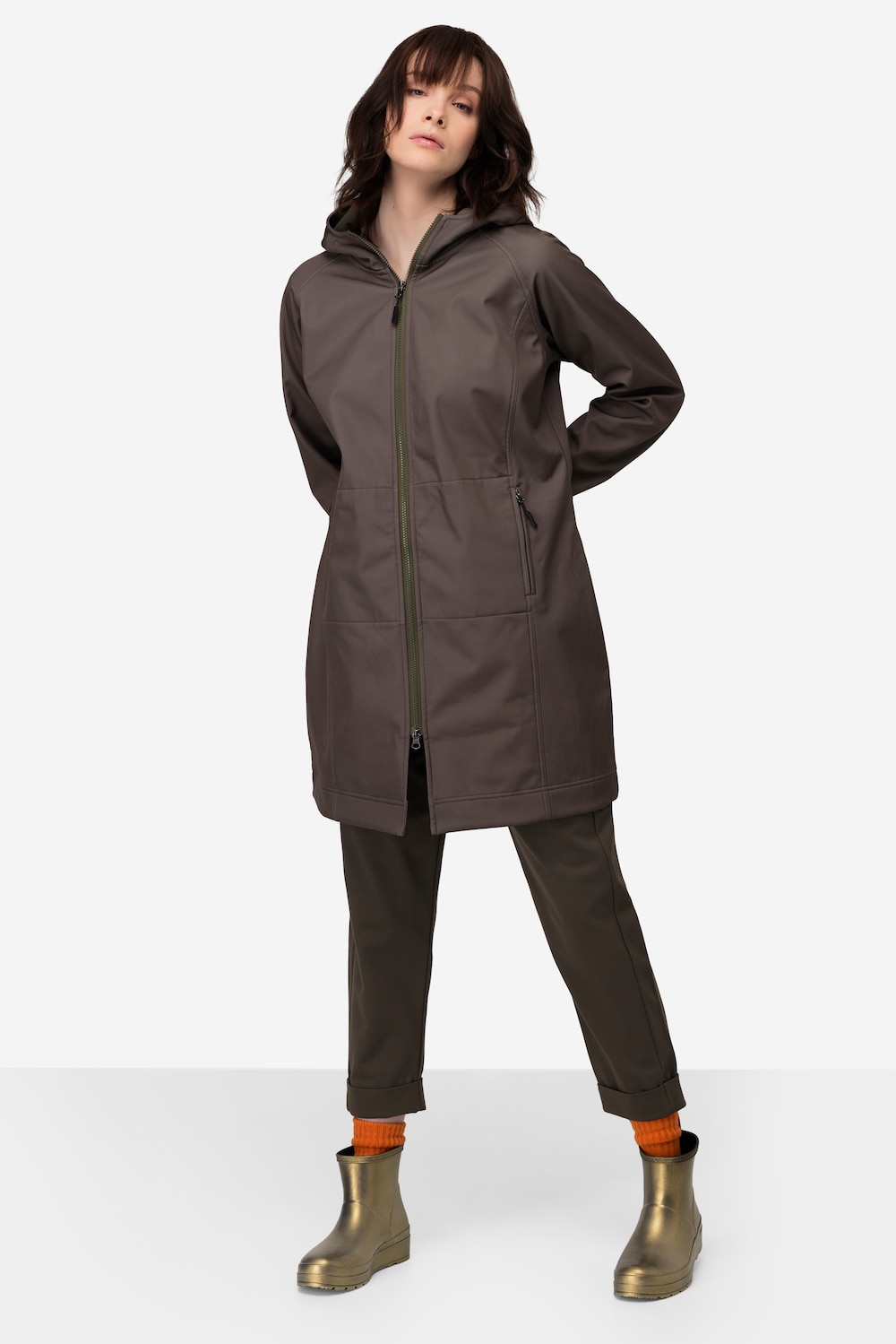 Große Größen Softshell-Jacke, Damen, grün, Größe: M, Polyester, LAURASON
