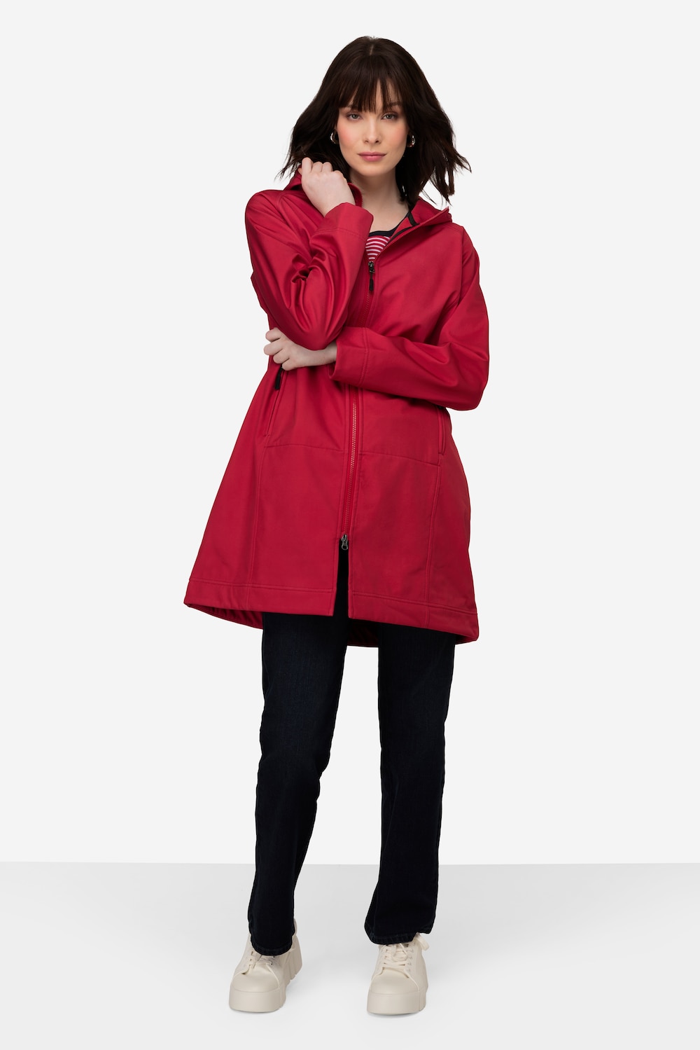 Große Größen Softshell-Jacke, Damen, rot, Größe: M, Polyester, LAURASON