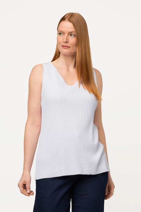 Ribbed V-Neck Tank