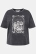 T-shirt, oversized, acid washed, XL print, halve mouwen