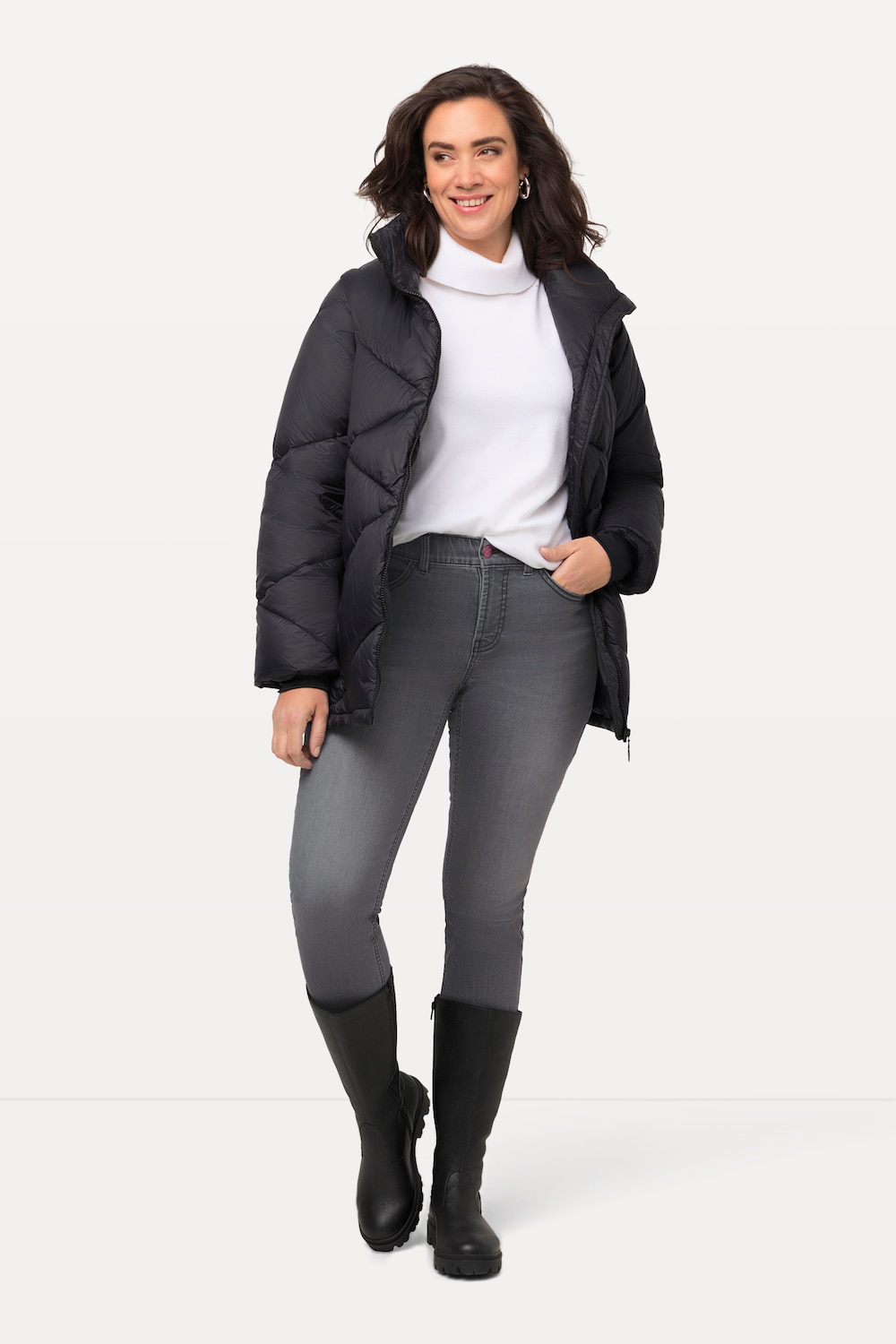 Große Größen Jeans Sarah, Damen, grau, Größe: 54, Baumwolle/Polyester, Ulla Popken