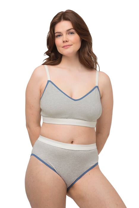 Bustier, výstřih do V, elastická ramínka, biobavlna