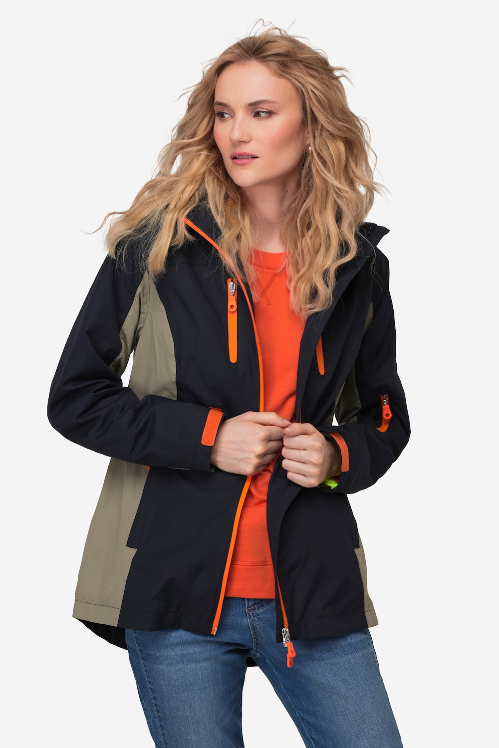 Große Größen Funktions-Jacke, Damen, blau, Größe: XL, Synthetische Fasern, LAURASON