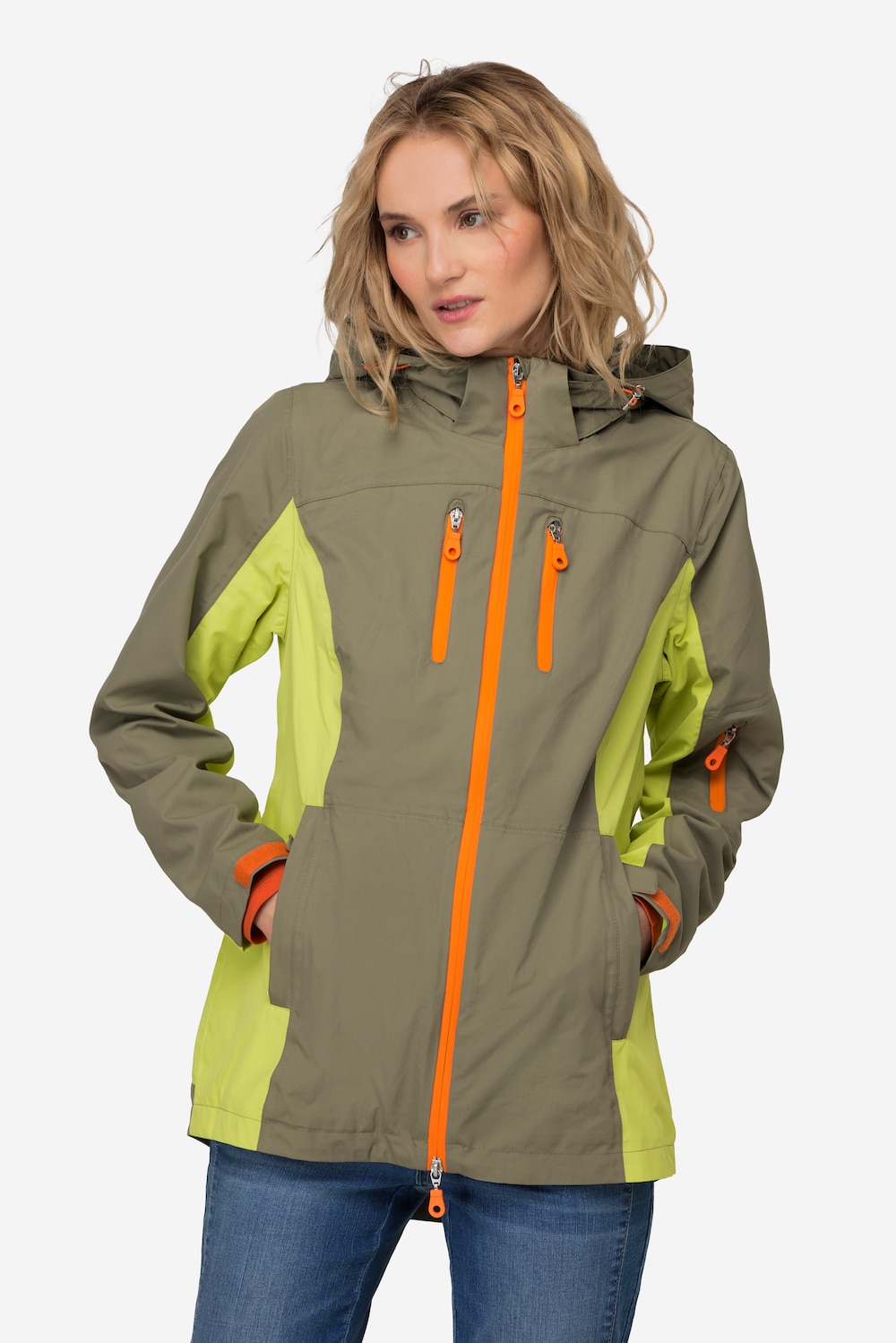 Große Größen Funktions-Jacke, Damen, braun, Größe: S, Synthetische Fasern, LAURASON