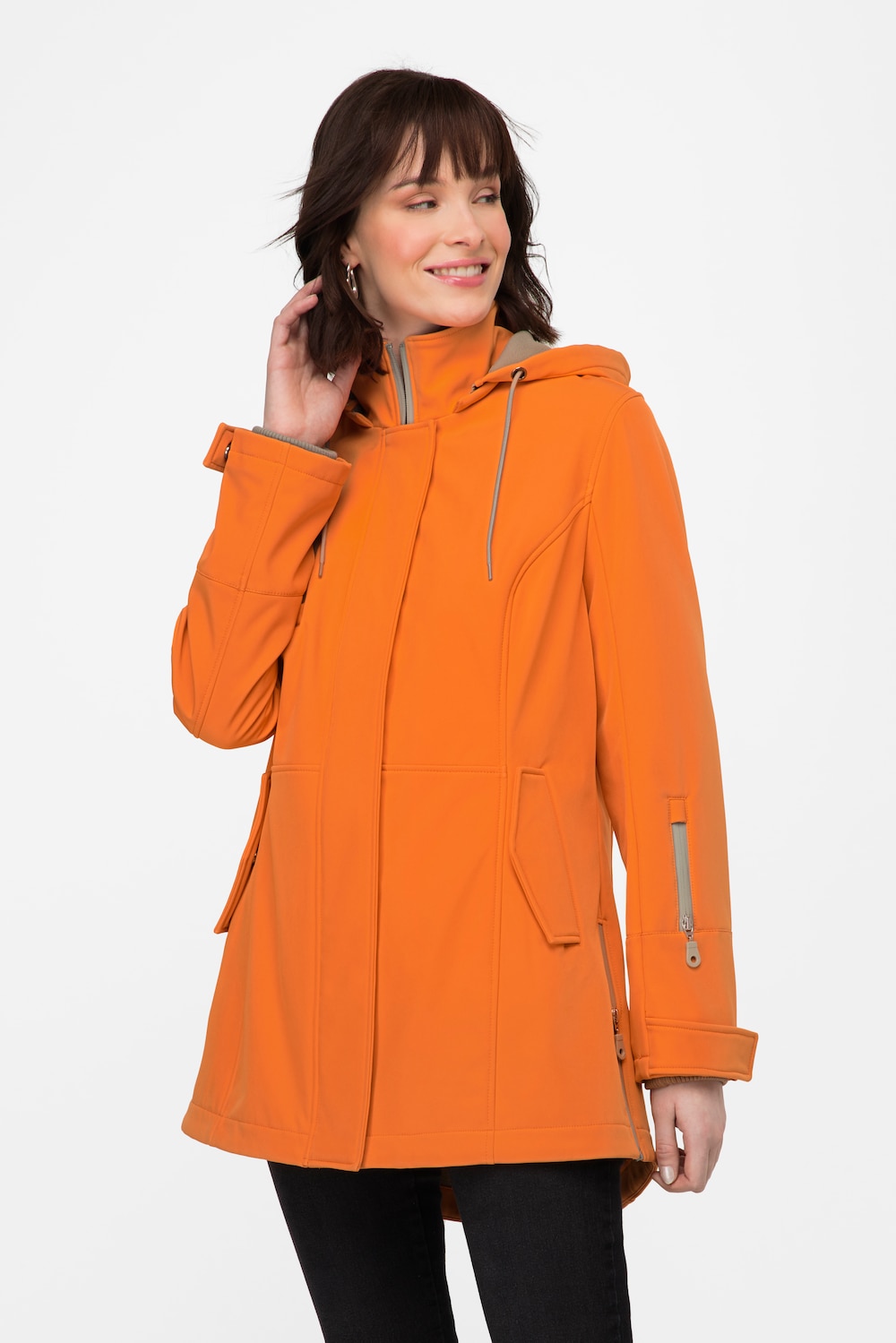 Große Größen Softshell-Jacke, Damen, orange, Größe: L, Polyester, LAURASON