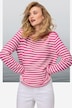 Pullover, Feinstrick, Ringel, U-Boot-Ausschnitt, Langarm