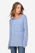 Pullover, Feinstrick, Ringel, U-Boot-Ausschnitt, Langarm