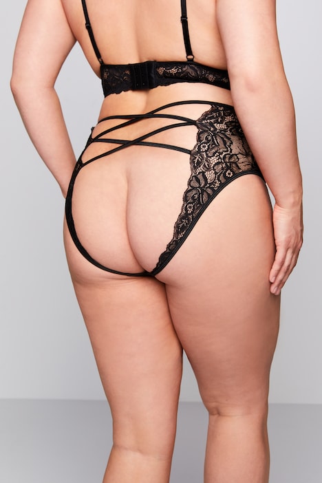 Lacy Line Sexy Strappy Back Open Crotch Lace Panties