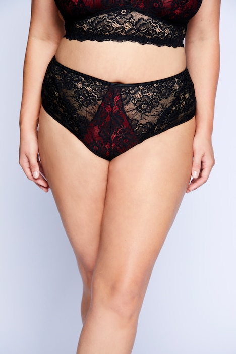 Plus Butterfly-shaped Lace Crotchless Panty