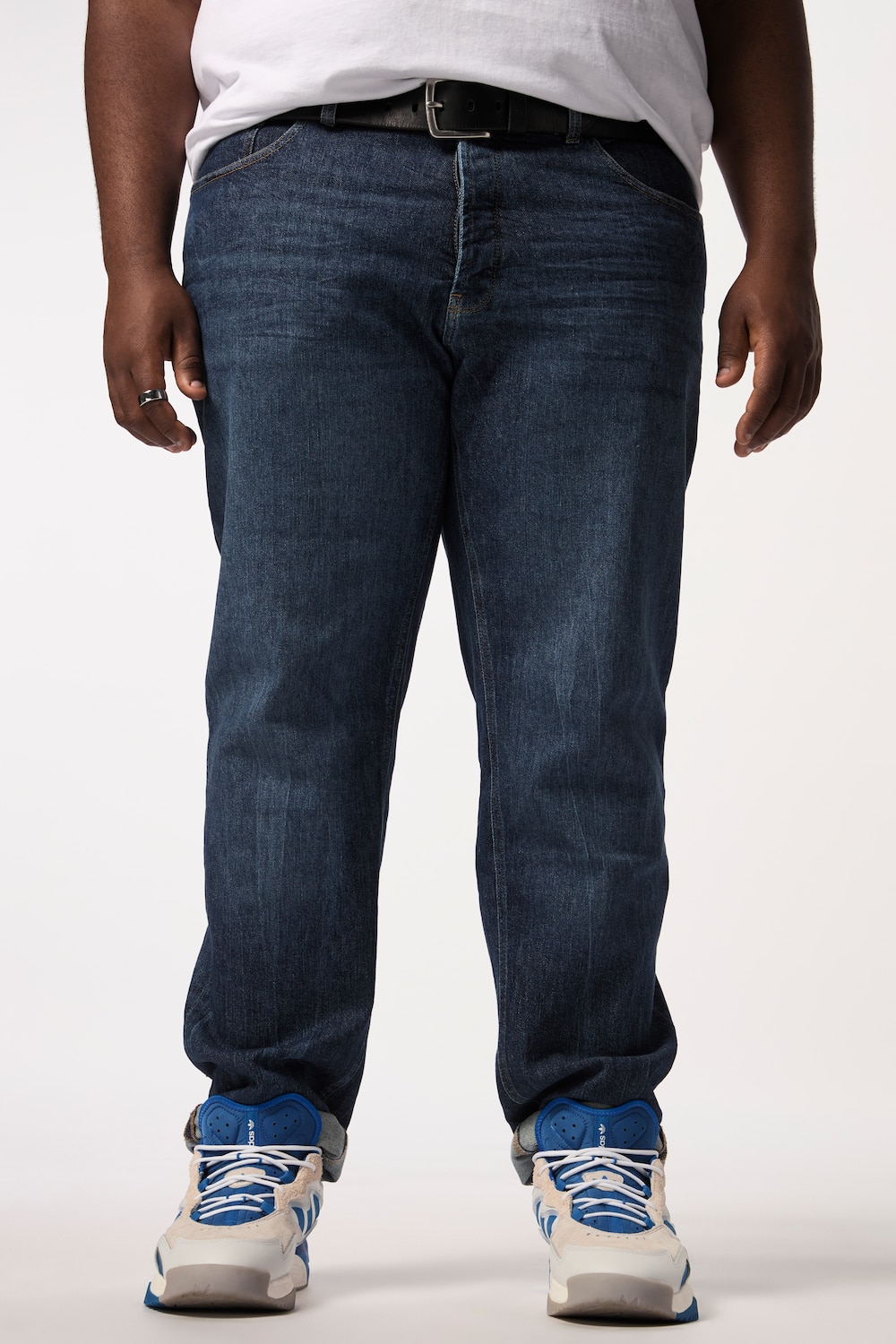 grandes tailles jean sthuge 5 poches, femmes, bleu, taille: 54, coton, sthuge