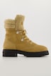 Lærboots, teddyfleecefôr, utskiftbar fotseng, bredde H
