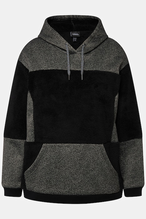 Teddy Fleece Mixed Texture Hoodie | Sweatshirt Jackets | Sweatshirts