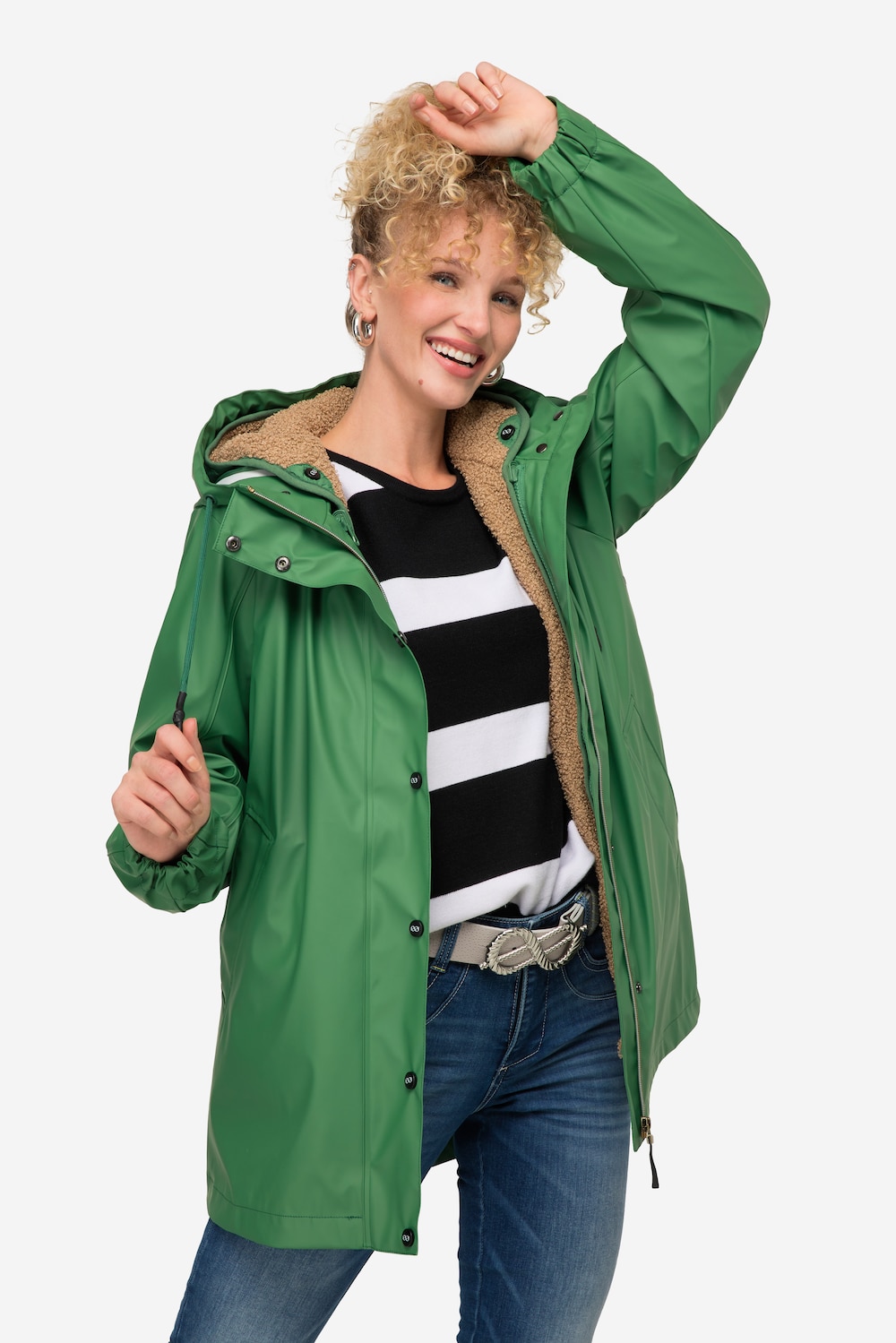 Große Größen 3-in-1-Funktions-Jacke, Damen, grün, Größe: S, Polyester/Synthetische Fasern, LAURASON