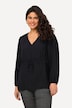 Tie Detail Long Sleeve V-Neck Blouse