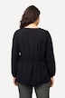 Tie Detail Long Sleeve V-Neck Blouse
