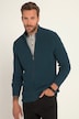 Strickjacke, kerniger Rippstrick, Stehkragen, Zipper