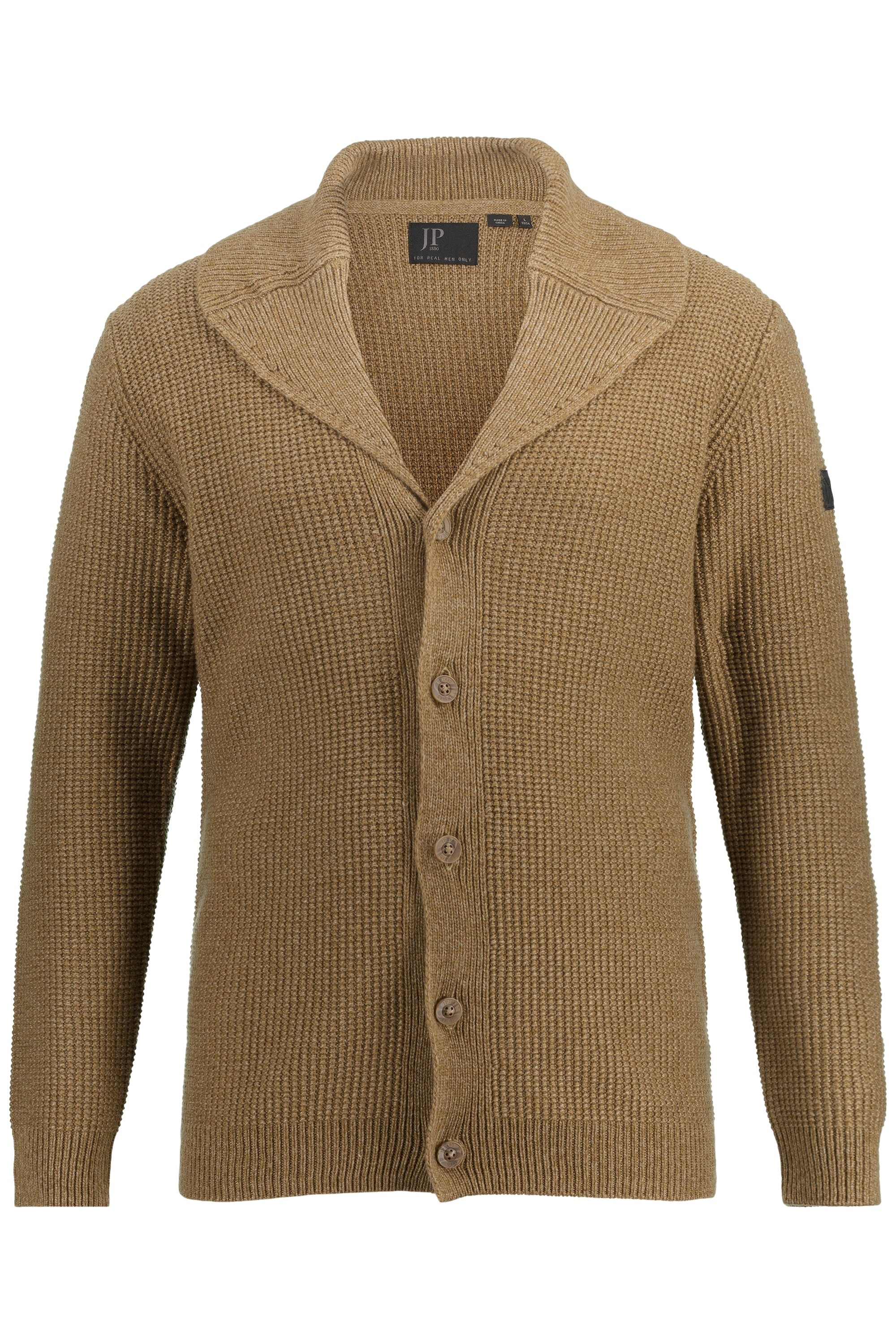 JP 1880 Herren große Größen Strickjacke Wollmix Schalkragen Knopfleiste 820241