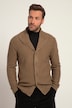 Cardigan, wool blend, shawl collar, button placket