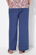Broek, wijde pijpen, mousseline, elastische tailleband