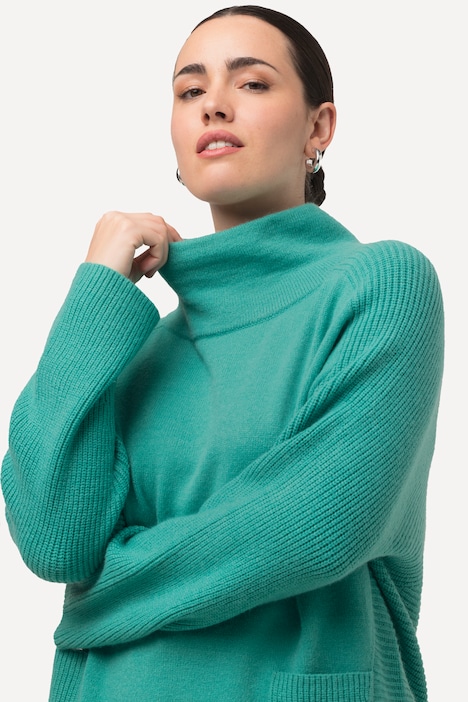 Mixed Knit Long Sleeve Turtleneck | Sweater | Sweaters