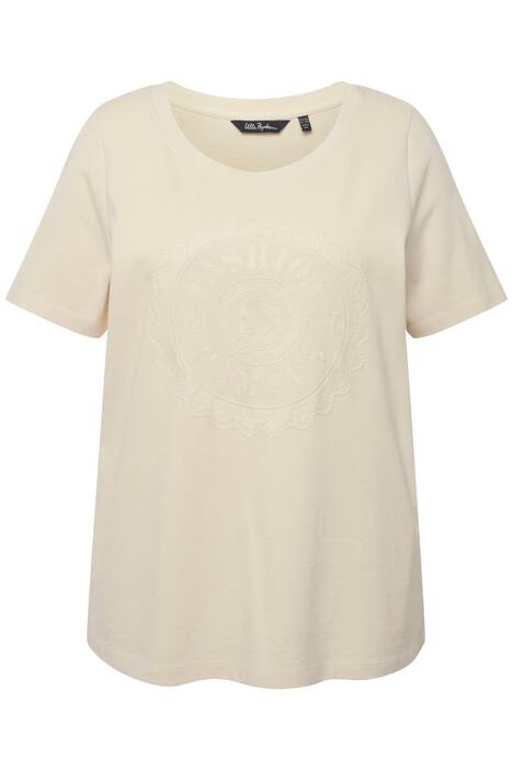 Tričko, výšivka College, kulatý výstřih, krátké rukávy