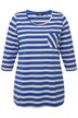 Tričko, pruhy, náprsní kapsa, A střih, kulatý výstřih, 3/4 rukávy