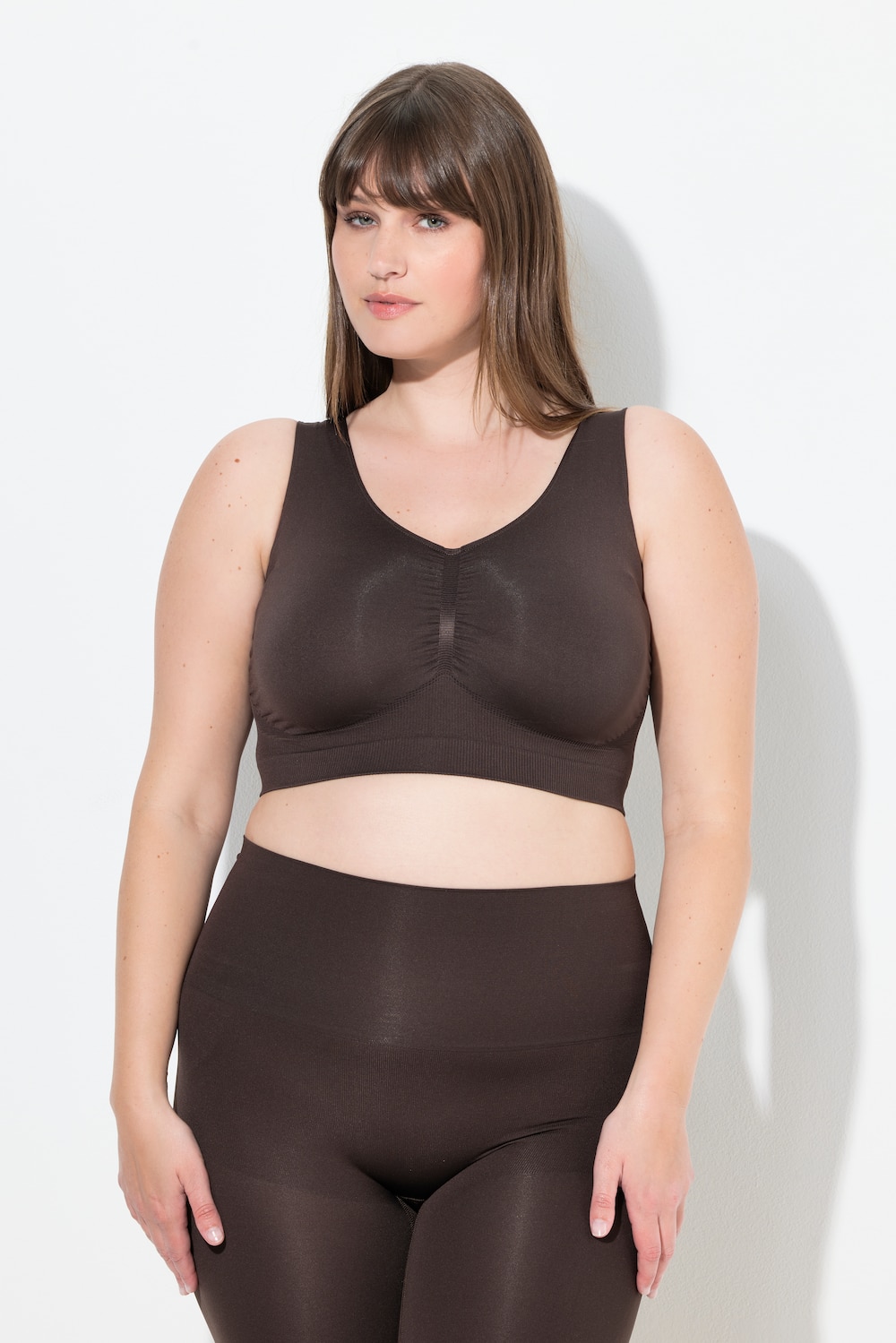 Große Größen Shaping-Bustier, Damen, braun, Größe: 54/56, Synthetische Fasern/Elasthan, Ulla Popken