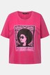 T-shirt i oversize-modell med print och rund hals