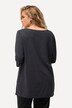Bluzka, dżersej z przędzy slub, drapowany dekolt, rękaw 3/4