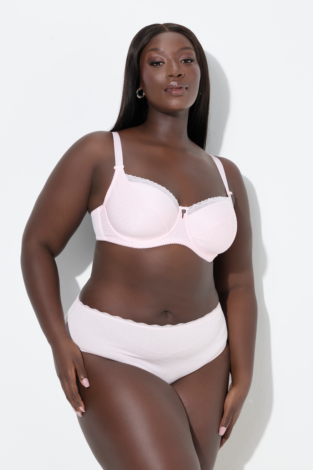 Große Größen Bügel-BH, Damen, rosa, Größe: 90E, Synthetische Fasern/Elasthan, Ulla Popken