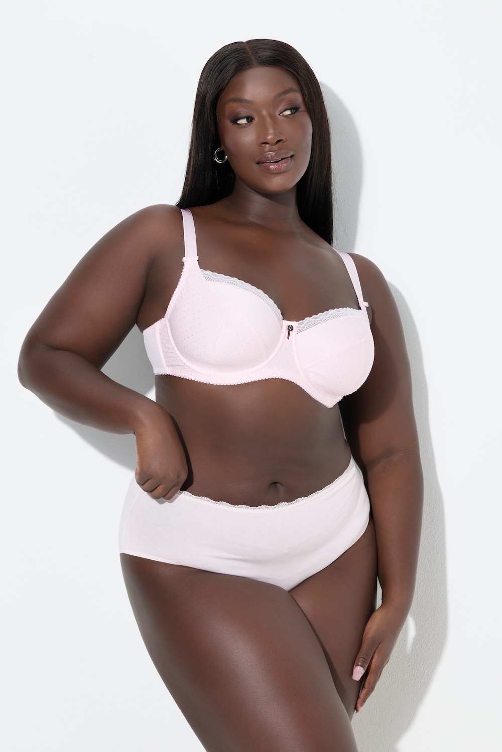 Bügel-BH, Jacquard, Spitzenkante, Cup C - G