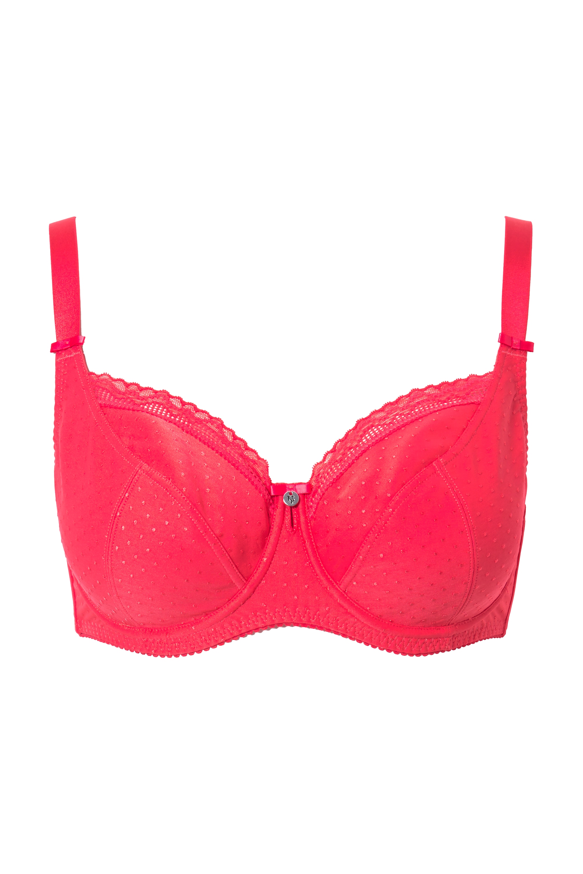 Ulla Popken Damen große Größen Bügel BH Jacquard Spitzenkante Cup C G 820379