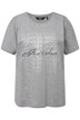 Tričko, nápis, flitry, kulatý výstřih, krátké rukávy