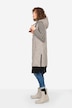 Steppweste, lange Form, Kapuze, 2-Wege-Zipper, Rippsaum