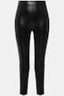 Legging, leren look, slim, elastische tailleband, siernaden