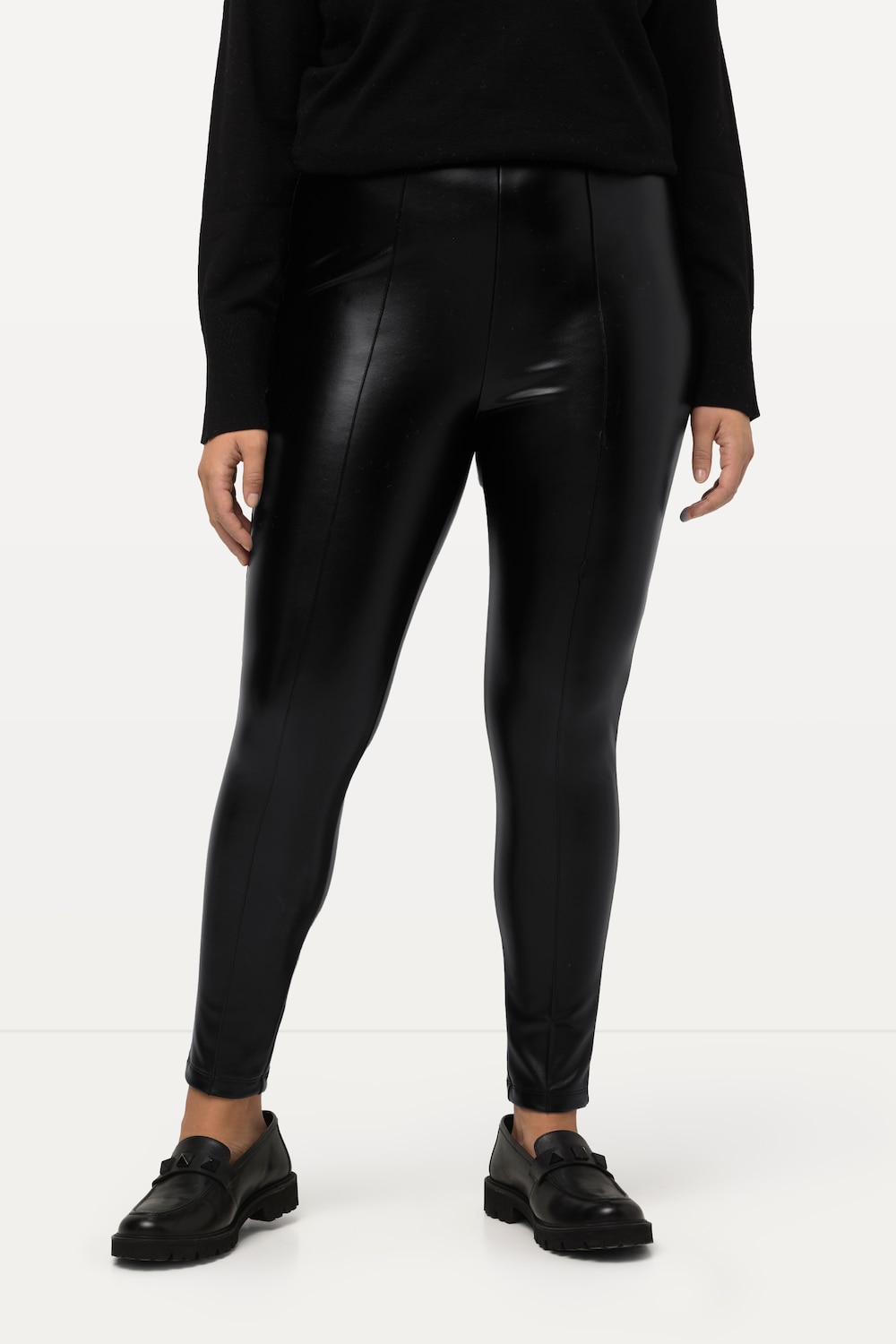 Große Größen Leggings, Damen, schwarz, Größe: 58/60, Synthetische Fasern/Polyester, Ulla Popken
