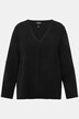 Bluse, Struktur, Zierfalte, V-Ausschnitt, 3/4-Arm