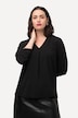 Bluse, Struktur, Zierfalte, V-Ausschnitt, 3/4-Arm