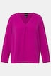 Bluse, Struktur, Zierfalte, V-Ausschnitt, 3/4-Arm