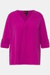 Bluse, Struktur, Zierfalte, V-Ausschnitt, 3/4-Arm