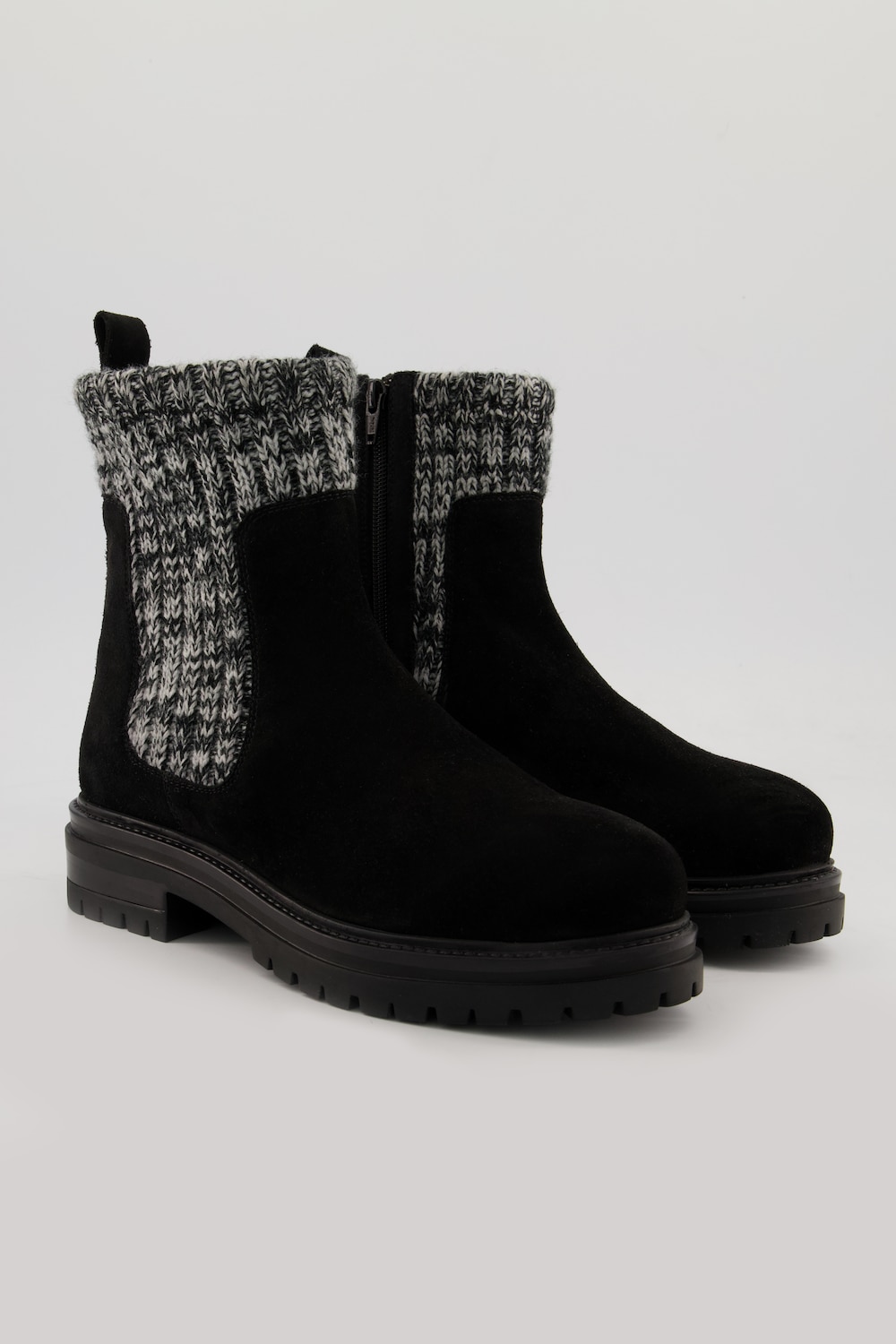 Chelsea-Boots, Damen, schwarz, Größe: 42, Polyester/Leder, Ulla Popken