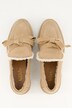 Loafer, semsket skinn, teddyfôr, sløyfe, bredde H