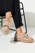 Loafer, semsket skinn, teddyfôr, sløyfe, bredde H